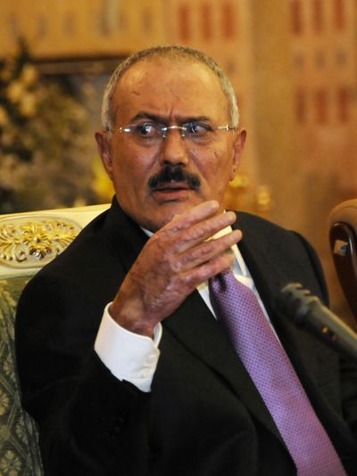 President Ali Abdullah Saleh said Saturday he would leave Yemen for the United States. (Associated Press)
