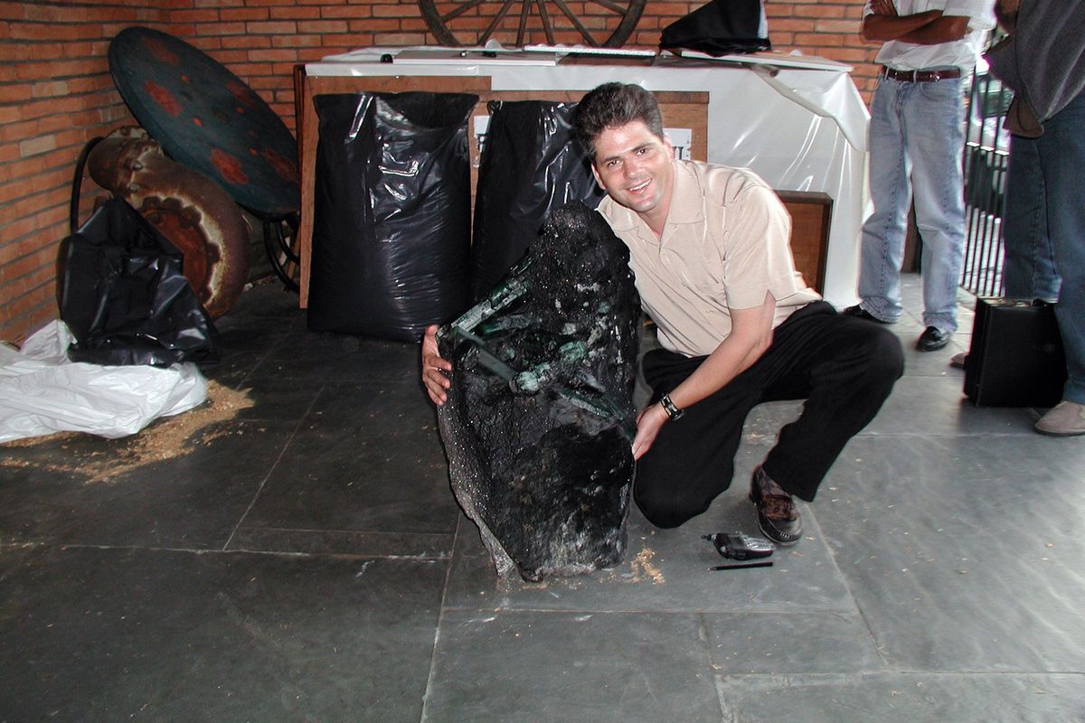 Tony Thomas is one of the rivals who has chased the Bahia emerald, the world’s largest, across nine years and two continents. The emerald weighs 836 pounds.  (Handout)