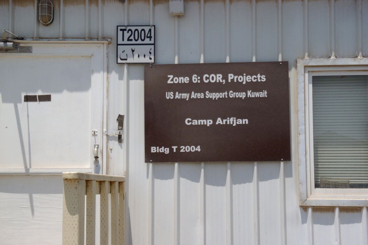 An office at the U.S. Army’s Camp Arifjan in Kuwait, where foreign employees working for defense contractors say they were trapped in their jobs by abusive employment practices.  (U.S. Army/U.S. Army)