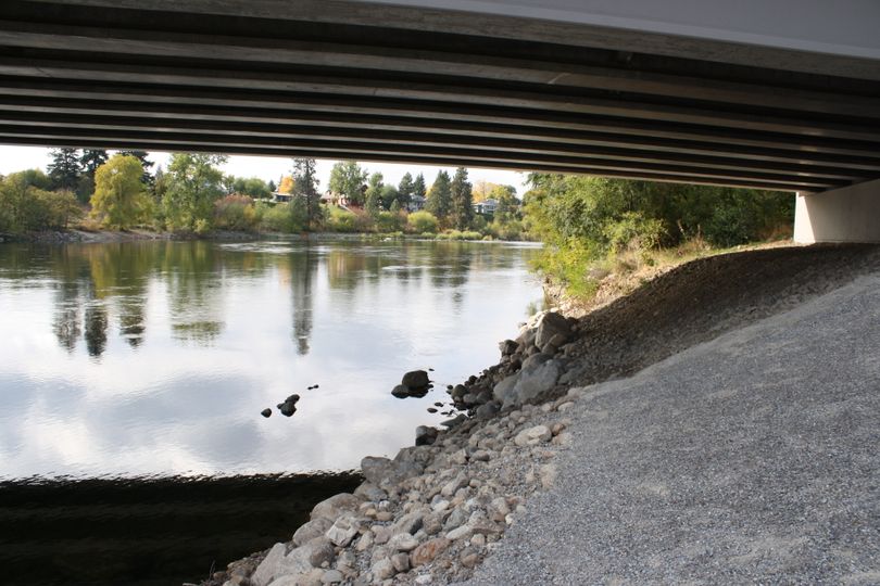 After the new Barker Road Bridge was completed over the Spokane River in 2010, City of Spokane Valley patched the erosion caused by the new bridge project and rendered the site much more difficult for boat launching.

 (Spokane Riverkeeper)