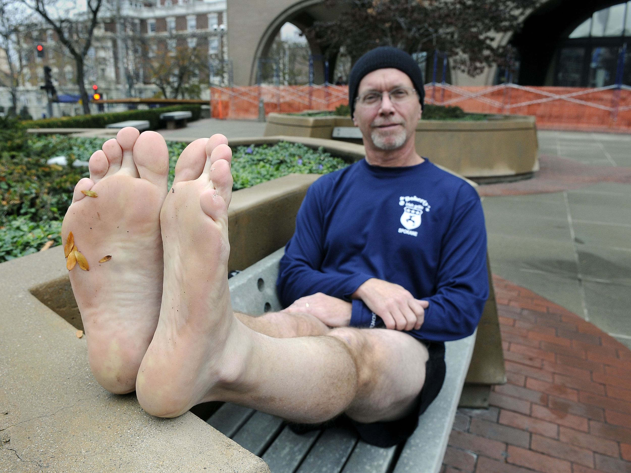Barefoot runner hits stride The Spokesman Review