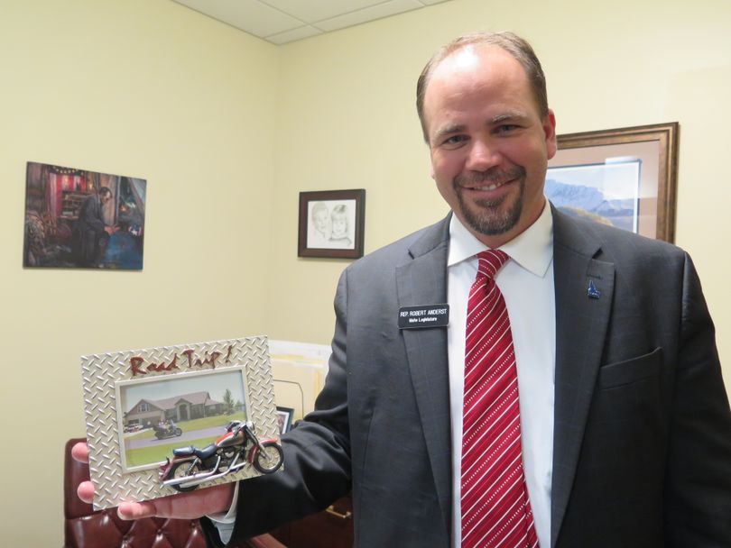 Rep. Robert Anderst, R-Nampa, in his office at the Idaho state Capitol on Tuesday, Feb. 7, 2017 (Betsy Z. Russell)