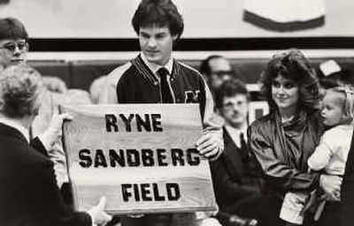 
Sandberg wasn't considered the best baseball player on his North Central team, but his blazing speed led him to be signed by the Phillies.
 (File/ / The Spokesman-Review)