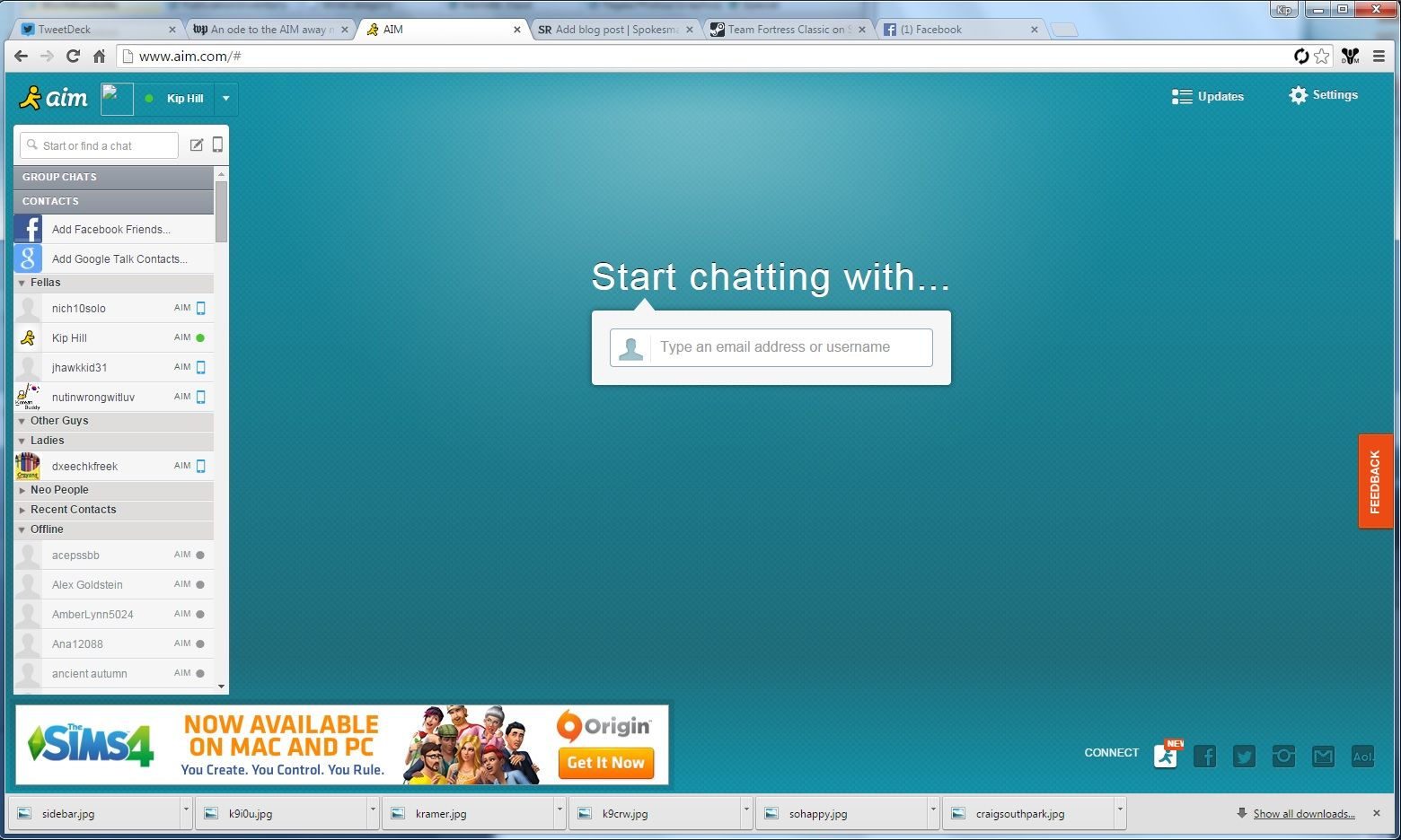 An image of the current iteration of AOL instant messenger