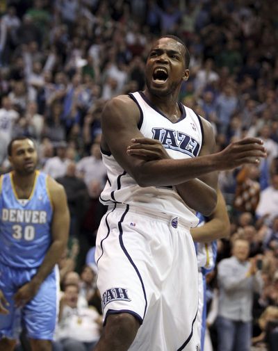 Associated Press Paul Millsap and the Utah Jazz can celebrate first-round playoff victory. (Associated Press)