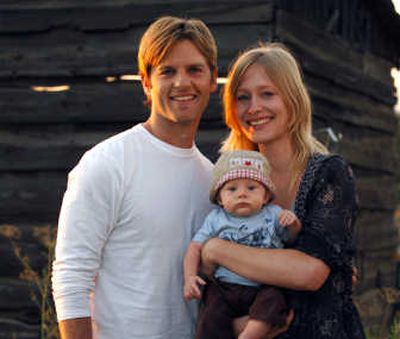 
Now: Trevor St. John with wife, Sara, and son, Aiden, 1. Photo courtesy of St. John family
 (Photo courtesy of St. John family / The Spokesman-Review)