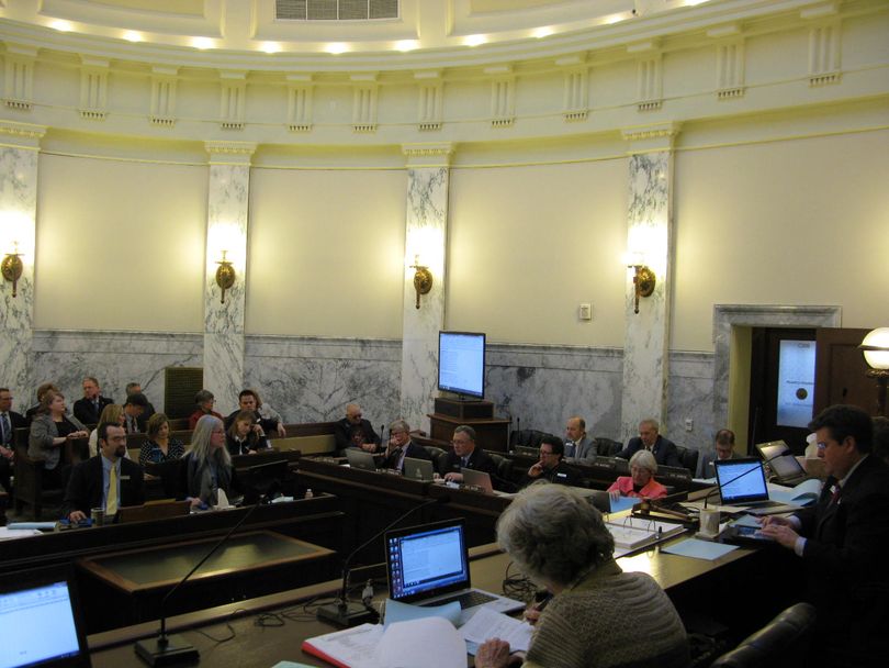 Idaho Legislature's Joint Finance-Appropriations Committee deliberates on Monday morning (Betsy Russell)