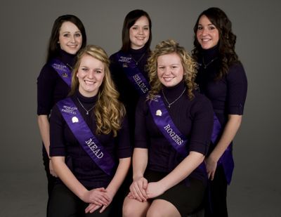 Lilac Festival North candidates and their high schools are: back row, from left, Sydne Alegria, North Central; Rayanne Shears, Shadle Park; Courtney Vander Linden, Mt. Spokane; and front row, from left, MacKenzie Johnson, Mead; and Kaysha Lybecker, Rogers.  (Colin Mulvany)
