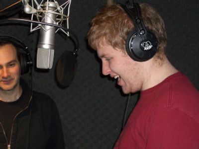 Trevor Forsman, a 15-year-old sophomore at Lewis and Clark High School, does voiceover work for the