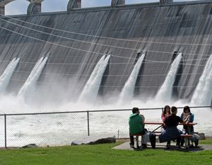 Grand Coulee Dam, the nation’s largest dam, helps contain the Columbia River. U.S. negotiators are proposing to elevate ecosystem functions to the same level as hydroelectric power production and flood control as goals of river management in the Columbia River Treaty with Canada. (Associated Press)