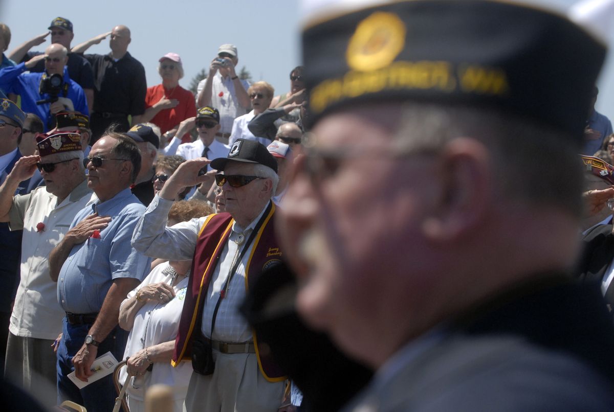 More than 400 veterans, active military and families honored veterans during the groundbreaking of the Eastern Washington State Veterans Cemetery on Monday (Photos by J. BART RAYNIAK / The Spokesman-Review)