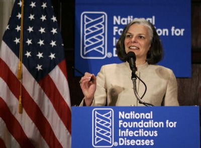 
Centers for Disease Control and Prevention Director Julie Gerberding speaks at a news conference Wednesday in Washington, D.C. 
 (Associated Press / The Spokesman-Review)