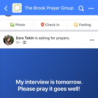 This image provided by Facebook in August 2021 shows a simulation of the social media company's prayer request feature. The tool has been embraced by some religious leaders as a cutting-edge way to engage the faithful online. Others are eyeing it warily as they weigh its usefulness against the privacy and security concerns they have with Facebook.  (HONS)