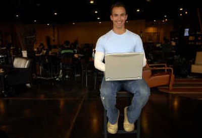 
Brandon Eller, 28, teamed with a tech-savvy friend to start mythank you.com, which launched earlier this month. 
 (Jed Conklin / The Spokesman-Review)