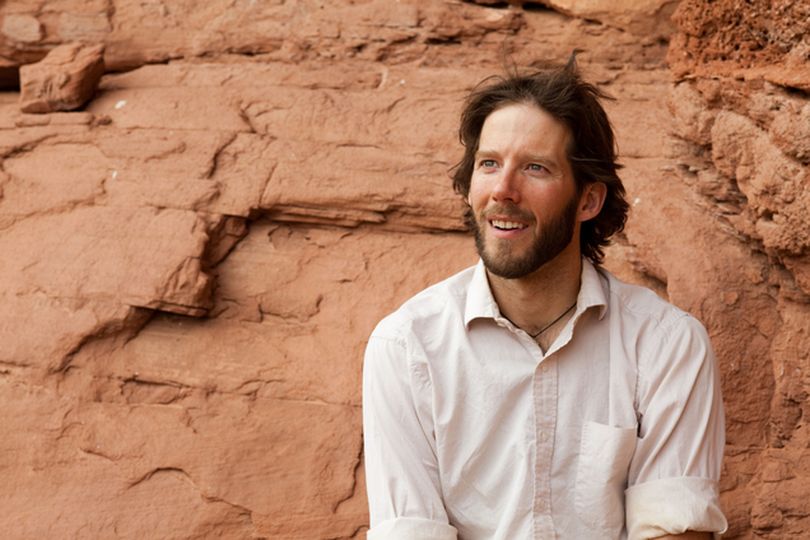 Aron Ralston on the set of 127 HOURS (Fox/Searchlight Films)