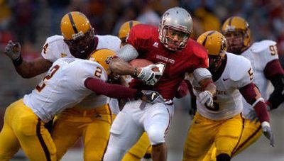 Arizona State's defense couldn't stop Washington State running back Jerome Harrison from bursting through for a 61-yard touchdown on this play last November.
(Christopher Anderson / The Spokesman-Review)