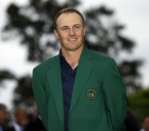 Green jacket fits just fine on 21-year-old champion Jordan Spieth. (Associated Press)