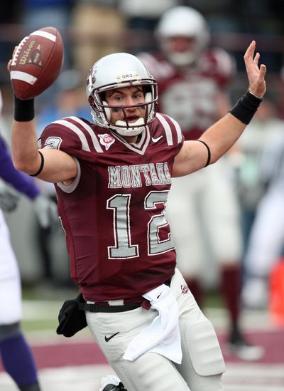 Montana QB Andrew Selle threw for three touchdowns and ran for another in win. (Associated Press)