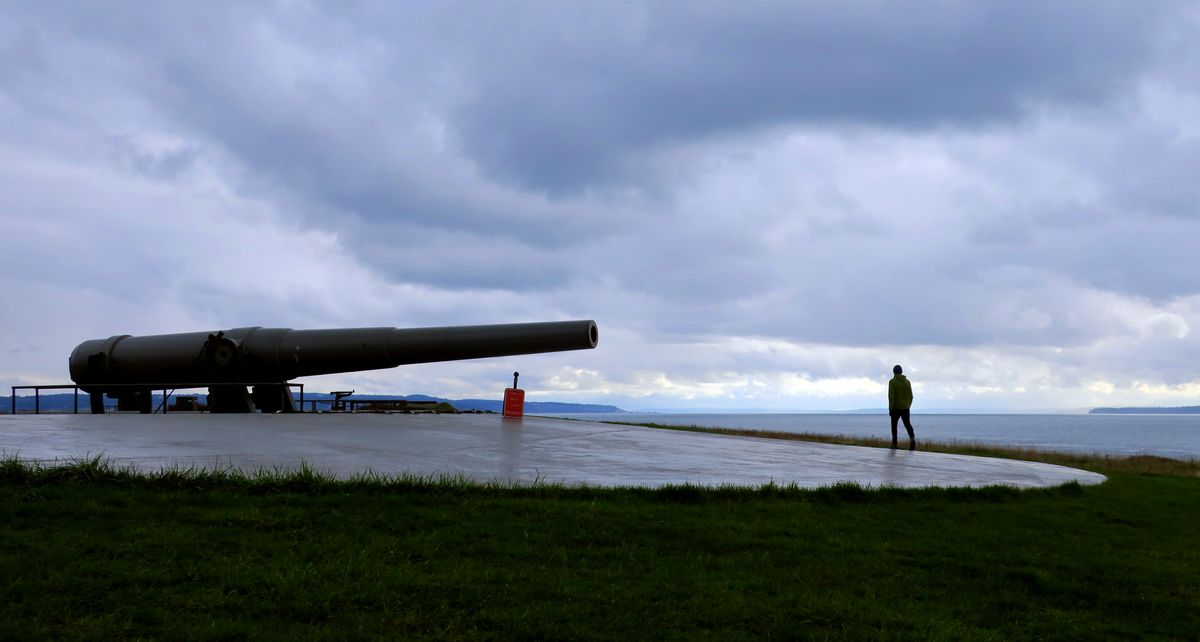 The big guns of Fort Casey, now a state park, overlook Admiralty Inlet. (John Nelson)