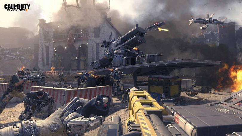 Call of Duty: Black Ops 3 continues the series' blockbuster action, but tries to do something new with narrative that falls flat because of the vanilla gameplay. (Activision)