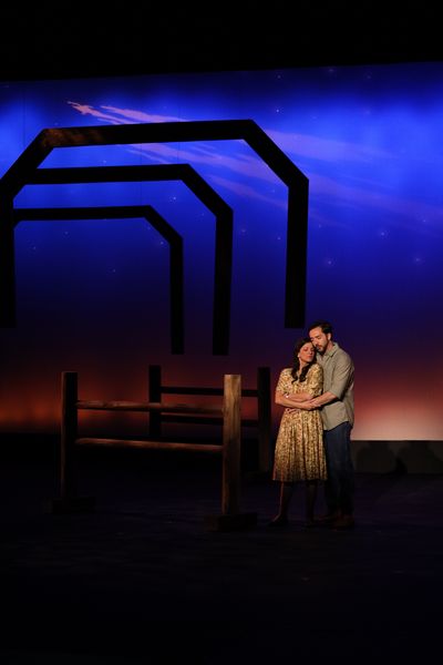 Andrea Olsen as Francesca Johnson and Clayton Winters as Robert Kincaid in Spokane Valley Summer Theatre’s presentation of “The Bridges of Madison County.”  (Dylan K. Johnson Studios )