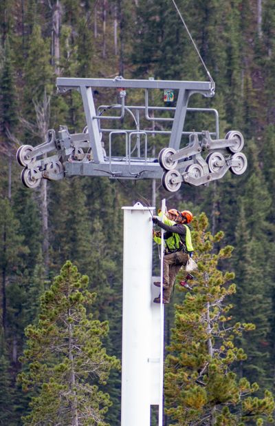 The new high-speed lift at Red Lodge Mountain covers almost 3,000 feet in three to four minutes.  (Courtesy of Red Lodge Mountain)