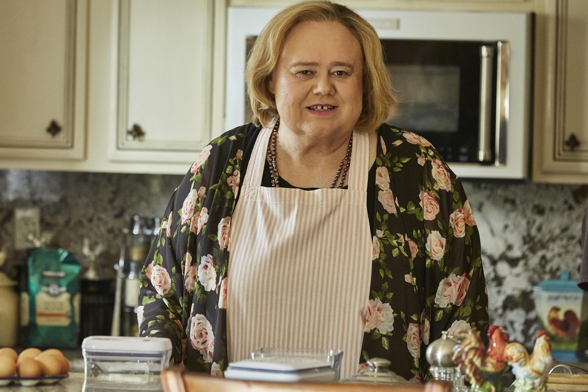 Louie Anderson portrays Christine Baskets in a scene from the FX comedy “Baskets.” Anderson was nominated for outstanding supporting actor in a comedy for his role in the series. (Ben Cohen / AP)