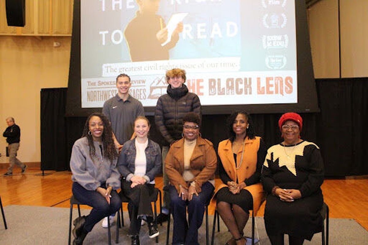 The panel at the Spokane Right to Read event hosted by Northwest Passages, the Spokane branch of the NAACP and The Black Lens.  (Courtesy)