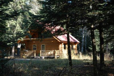 
Three log cabins are available at Western Pleasure Guest Ranch. All are isolated among the pine trees but still close to the main lodge.
 (Photos courtesy of Western Pleasure Guest Ranch / The Spokesman-Review)