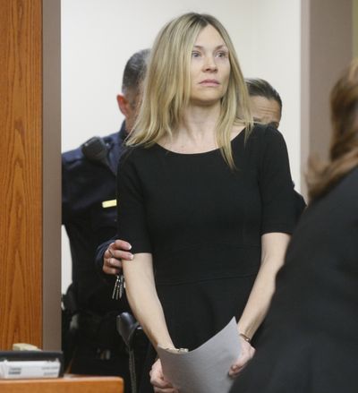 FILE - In this Feb. 14, 2013, file photo, Amy Locane enters the courtroom to be sentenced in Somerville, N.J. The former 