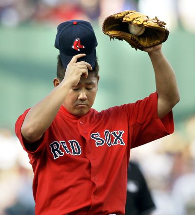 Boston Red Sox starter Daisuke Matsuzaka is 1-5 this season after winning 18 games last year.  (Associated Press / The Spokesman-Review)