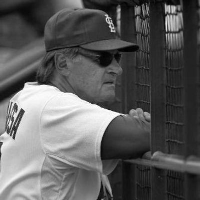 
Tony LaRussa watches from the dugout as the Cardinals played the Orioles on Wednesday. 
 (The Spokesman-Review)