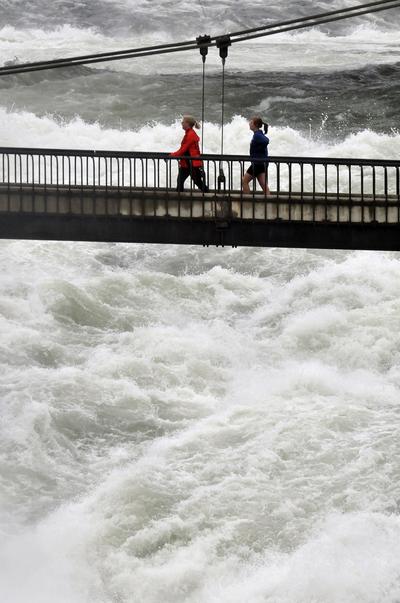 Photo: Spring runoff swells Riverfront Park falls