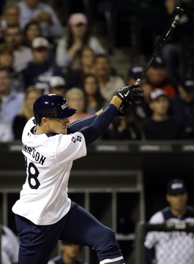 Chicago’s Trayce Thompson (brother of NBA’s Klay) had two hits – one a double – Thursday. (Associated Press)