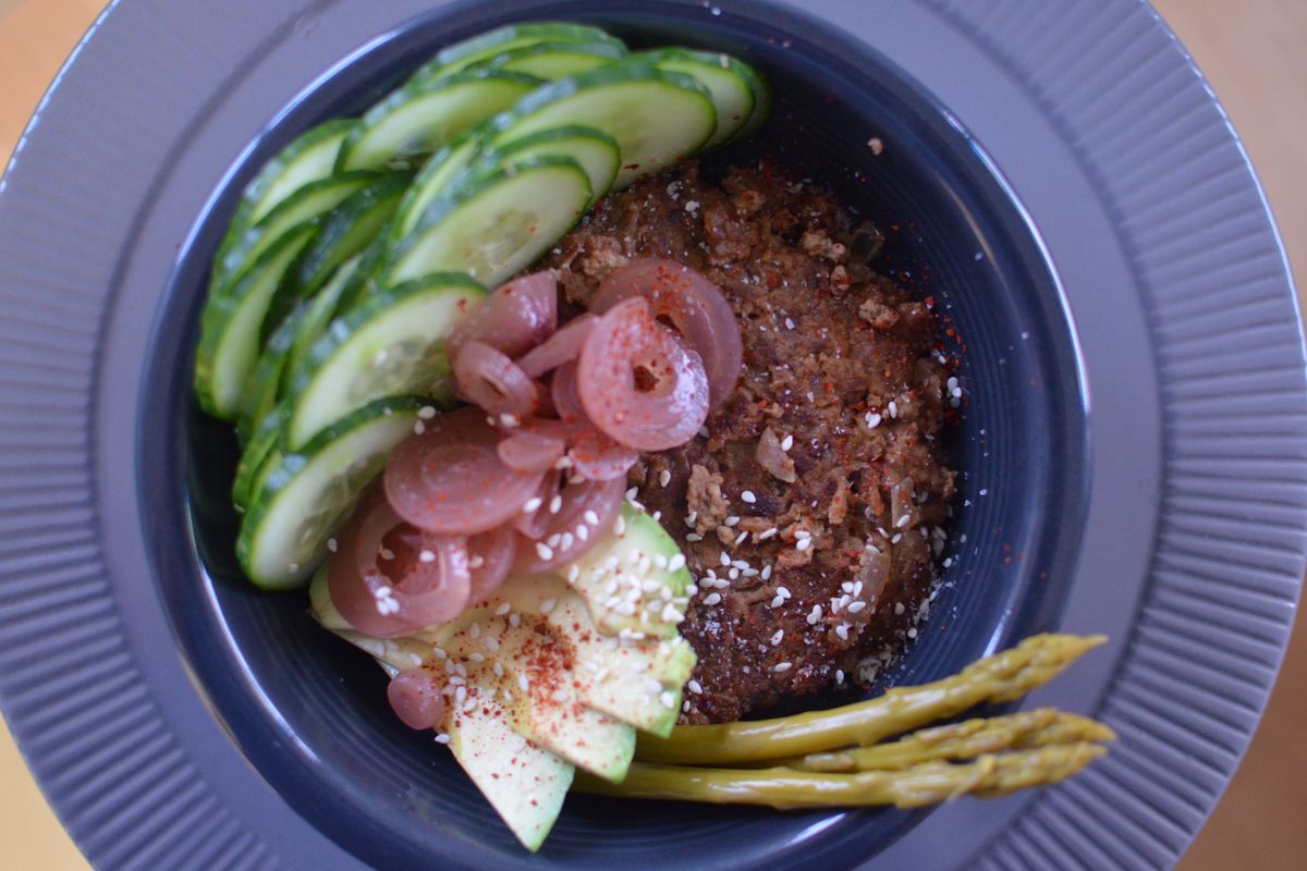 This walnut oat burger patty recipe is vegetarian, but it won’t leave you missing meat.  (Ricky Webster/For The Spokesman-Review)