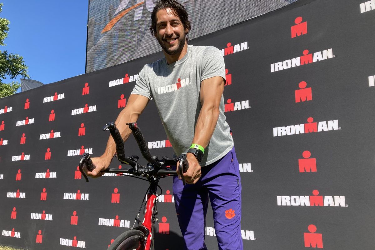 Former NFL quarterback J.P. Losman poses while in Coeur d’Alene on Thursday ahead of his first Ironman race this weekend.  (Ryan Collingwood/The Spokesman-Review)