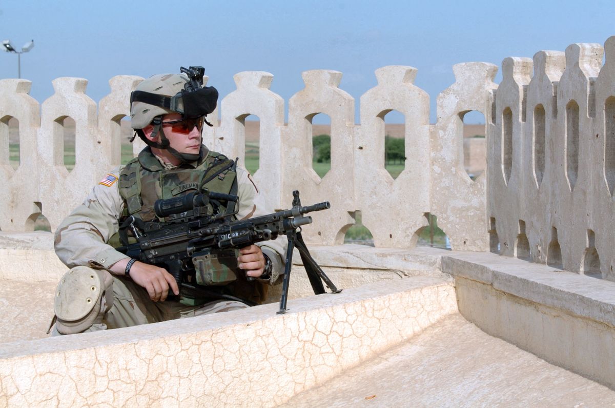 Timothy Juneman  provides security   in Mosul, Iraq, during Operation Iraqi Freedom. TF Freedom (TF Freedom / The Spokesman-Review)