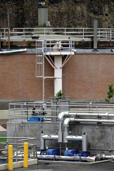 City of Lewiston officials are eyeing upgrades estimated at about $28 million for the wastewater treatment plant in North Lewiston. They will discuss the possibility of asking a district judge to approve that amount in bonding authority during a meeting Monday, June 11, 2018. (Barry Kough / Lewiston Tribune)