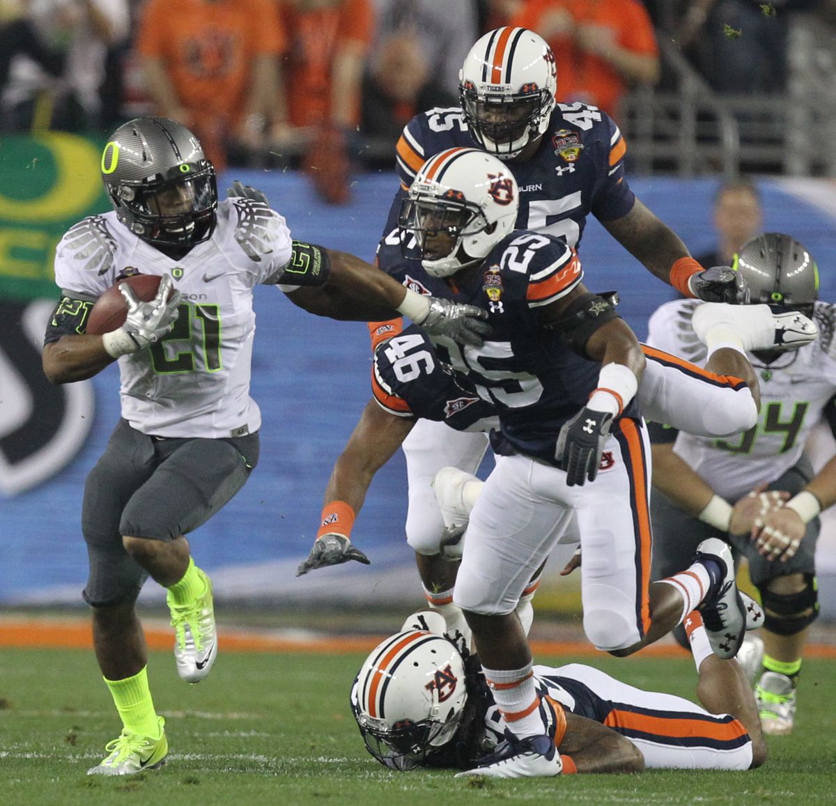 Oregon vs. Auburn: 2011 BCS National Championship Game. Oregon vs. Auburn.  