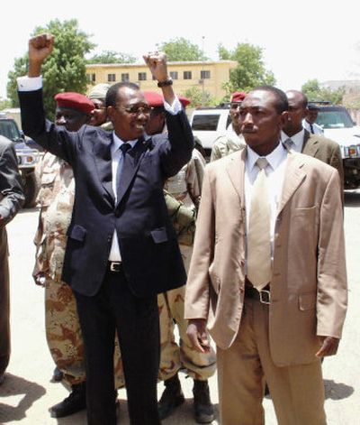 
Chad's President Idriss Deby waves to supporters on Friday, a day after a rebel attack left 350 people dead in the capital.
 (Associated Press / The Spokesman-Review)