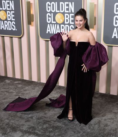 Selena Gomez arrives at the 80th Golden Globe Awards at the Beverly Hilton Hotel on Jan. 10 in Beverly Hills, Calif.  (Tribune News Service)