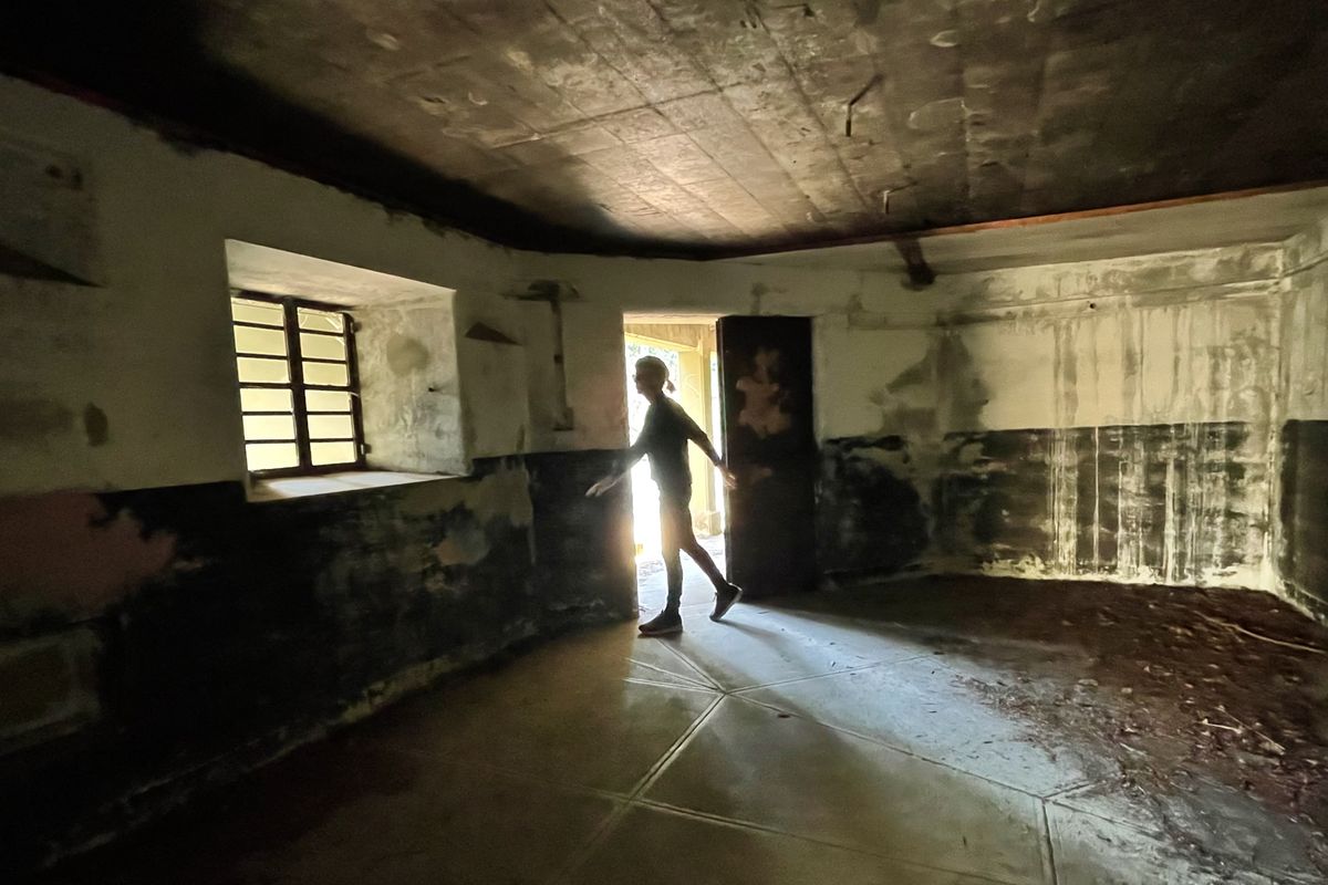 Exploring one of the batteries at Fort Worden Historical State Park. (Leslie Kelly)