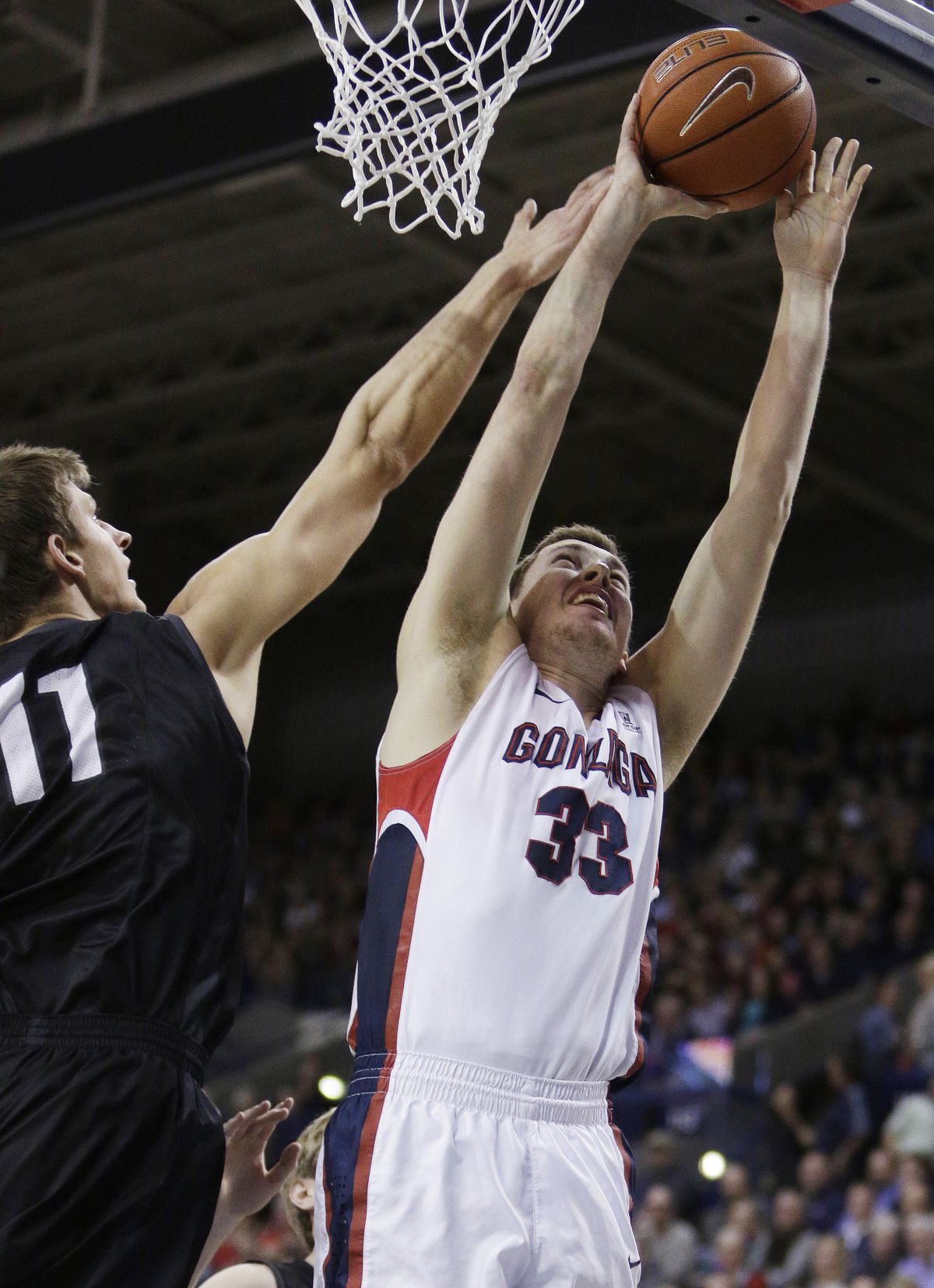 Gonzaga’s Kyle Wiltjer had game highs of 21 points, 10 rebounds in 26 minutes played. (Associated Press)