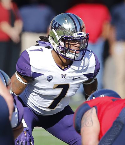 Junior linebacker Shaq Thompson will skip his senior season at Washington and enter the NFL draft. (Associated Press)