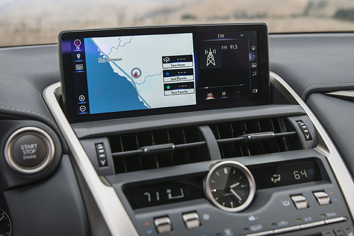 Onboard Wi-Fi becomes standard this year and the console-mounted touchpad infotainment controller grows larger, simplifying the tricky task of guiding a cursor to specific spots on the display screen.  (Lexus)