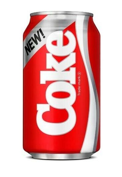 This photo provided by Coca-Cola shows a can of New Coke, which was originally launched in the summer of 1985. (Associated Press)