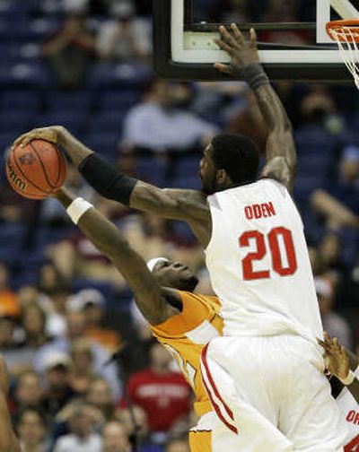 
Former Ohio State center Greg Oden has been known to block a shot or two. Associated Press
 (Associated Press / The Spokesman-Review)
