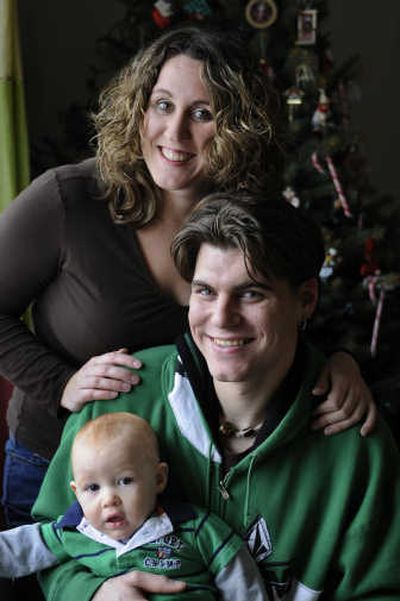 
Charlotte and Justin Finnegan and their 10-month-old son, Caden, have moved to Spokane from Phoenix.
 (Dan Pelle / The Spokesman-Review)