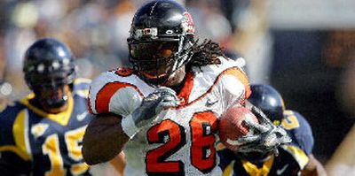 
Yvenson Bernard rushed for 1,341 yards for Oregon State last season. 
 (Associated Press / The Spokesman-Review)