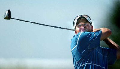 
Colby Myers enjoyed the view out front all weekend. 
 (Joe Barrentine / The Spokesman-Review)